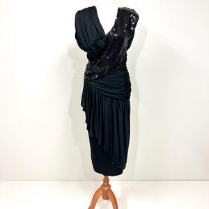 Vintage 1980s Black Evening Dress