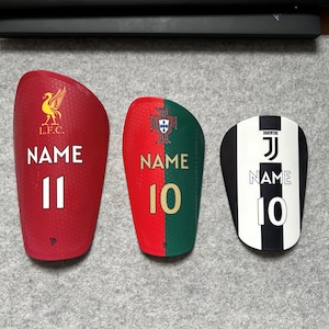 Custom shin guards, Personal design shin pads, Messi Ronaldo shin guards, soccer shin guards