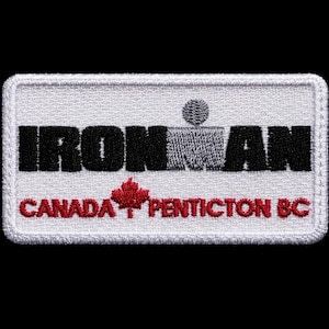 Canada Penticton BC Triathlon Patch – Embroidered Endurance Race Collectible, British Columbia Souvenir, Swim Bike Run Gift