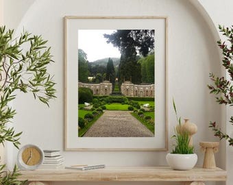 FOTOGRAFÍA ARTÍSTICA Impresión fotográfica de un jardín italiano: Villa D&#39;Este, Lago de Como, Italia (Descarga digital)
