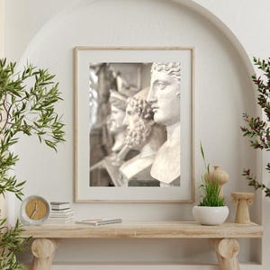 Elegante scultura di Roma, Vaticano, Italia, artistica, regalo, minimalista, stampa fotografica in bianco e nero, poster, stampabile, digitale, download immediato