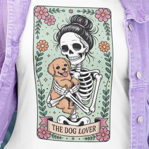 Camiseta de la carta del tarot del amante de los perros, camiseta del tarot, camiseta del amante de los perros, amante de las mascotas, camiseta linda para mascotas, regalos para el dueño del perro Regalo para el amante de los perros Regalo para ella