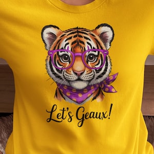 Louisiana Tiger Shirt, Let&#39;s Geaux, Southern Football Shirt, Tiger Shirt, Tailgate Shirt, College Football, Football,Football Fan