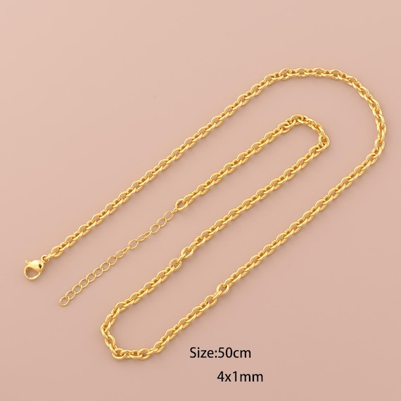 18K Gold Cable Necklace,Chain Necklace,Fashion Necklace,Gift for Her