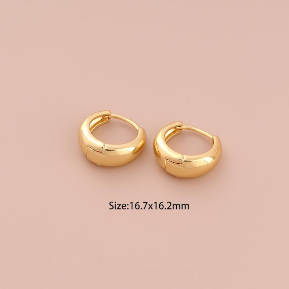 18K Gold Hoop Earrings,Hugging Hoop Earrings,Hoop Earrings,Hypoallergenic Hoop Earrings,Gift for Her
