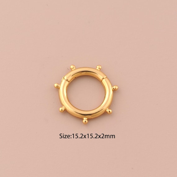 18K Gold Push Door Clasp,Snap Clasp,Snap Clasp for DIY Jewelry Making Supply