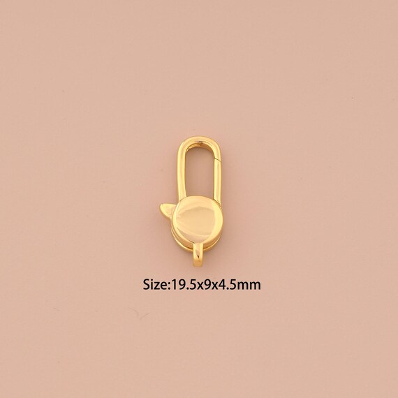 18K Gold Lobster Clasp,Spring Clasp,Snap Clasp for DIY Jewelry Making Supply