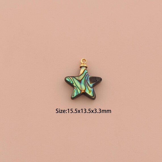 18K Gold Fritillaria Charms,Star Charms Pendants,Fritillaria Charm for DIY Jewelry Making Supply