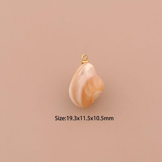 18K Gold Fritillaria Charms,Conch Charms Pendants,Fritillaria Charm for DIY Jewelry Making Supply