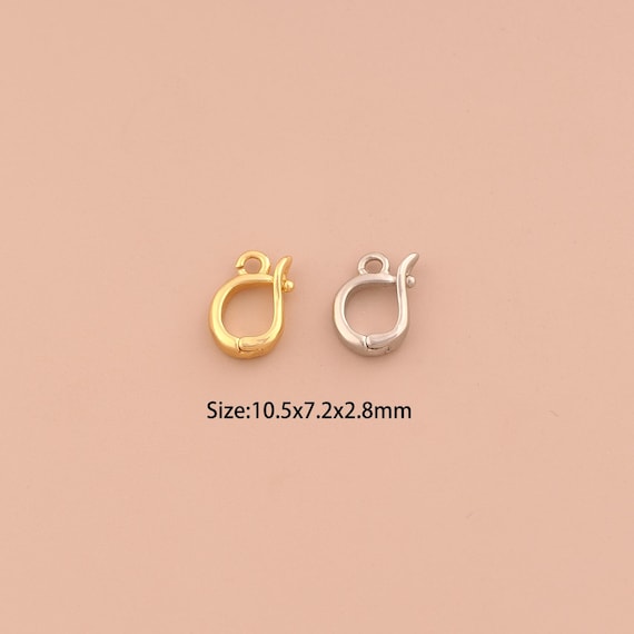 18K Gold Openable Clasp,Snap Clasp,Openable Clasp for DIY Jewelry Making Supply