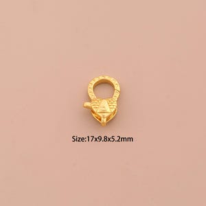 18K Gold Lobster Clasp,Spring Clasp,Heart Clasp for DIY Jewelry Making Supply