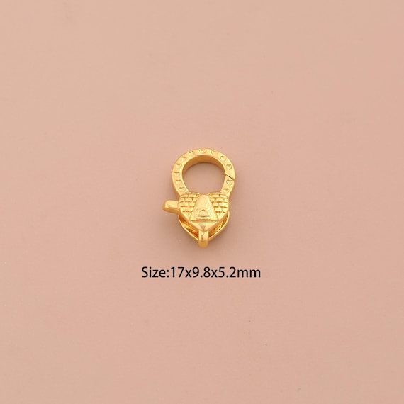 18K Gold Lobster Clasp,Spring Clasp,Heart Clasp for DIY Jewelry Making Supply