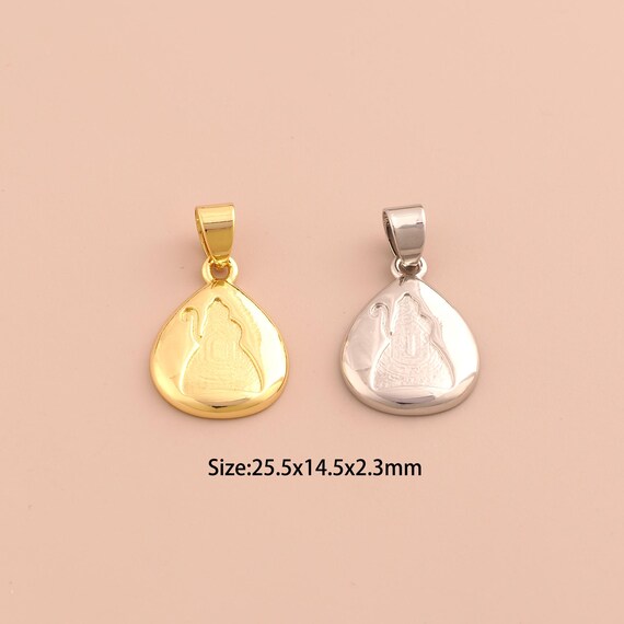 18K Gold Priest Charms,Missionary Charms Pendants,Priest Charm for DIY Jewelry Making Supply