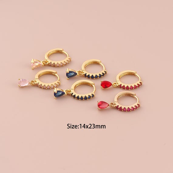 18K Gold Hoop Earrings,CZ Pave Hugging Hoop Earrings,Hoop Earrings,Hypoallergenic Hoop Earrings,Gift for Her