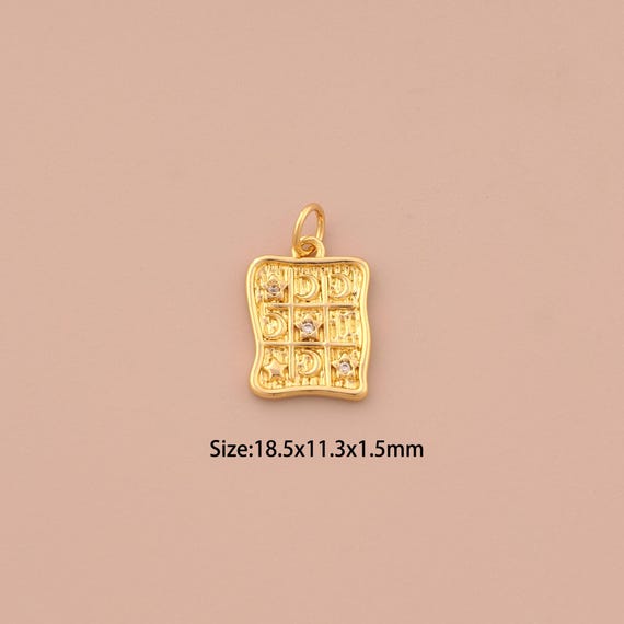 18K Gold Crescent Moon Charms,CZ Pave Celestial Charms Pendants,Star Charm for DIY Jewelry Making Supply