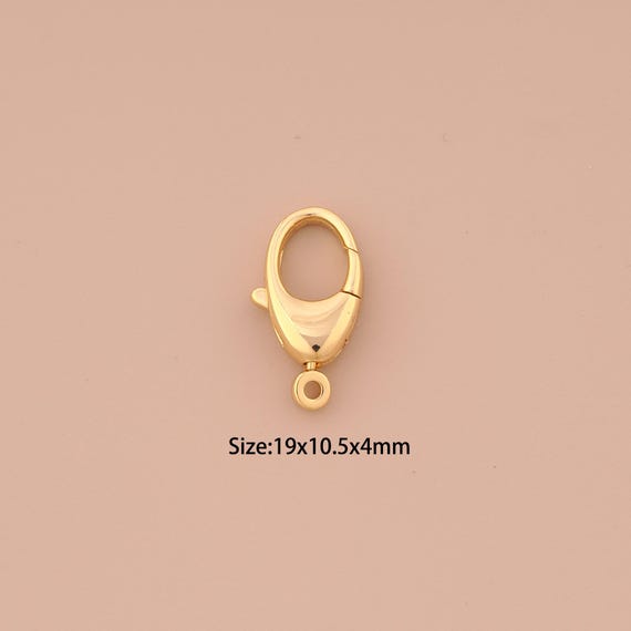 18K Gold Lobster Clasp,Spring Clasp,Snap Clasp for DIY Jewelry Making Supply