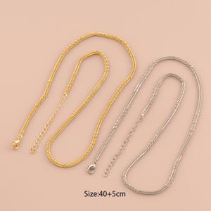 Collar delicado de oro de 18 quilates, collar de cadena, collar de moda, regalo para ella