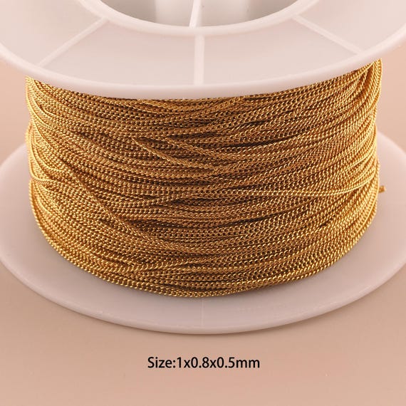 18K Gold Curb Necklace,Chain Necklace,Fashion Necklace,Gift for Her