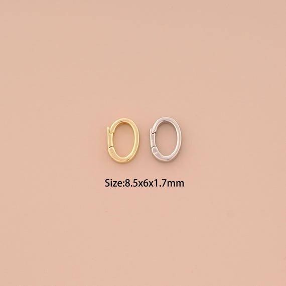 18K Gold Push Door Clasp,Snap Clasp,Snap Clasp for DIY Jewelry Making Supply