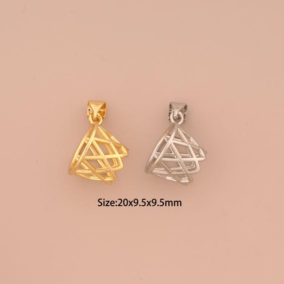 18K Gold Basketball Charms,Sports Charms Pendants,Basket Charm for DIY Jewelry Making Supply