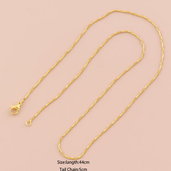18K Gold Omega Necklace,Chain Necklace,Fashion Necklace,Gift for Her