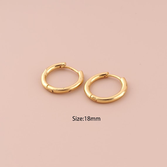 18K Gold Hoop Earrings,Hugging Hoop Earrings,Hoop Earrings,Hypoallergenic Hoop Earrings,Gift for Her