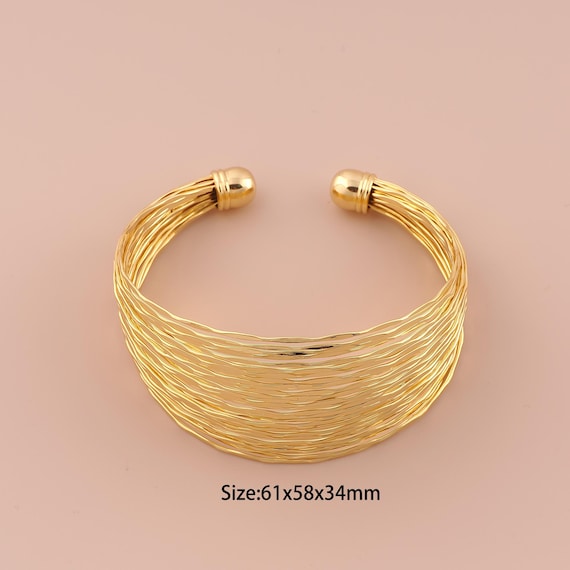 1 pcs 18K Gold Line Bangle,Minimalist Bangle,Wide Bangle,Gift for Her