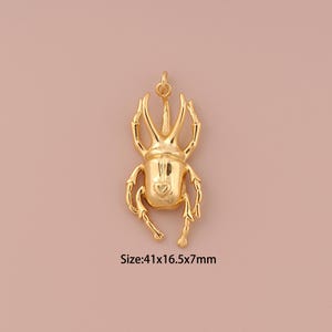 18K Gold Insect Charms,Minimalist Charms Pendants,Insect Charm for DIY Jewelry Making Supply