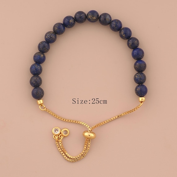 1 Str 18K Gold Opal Box Bracelet,Retractable Chain Bracelet,Gift for Her