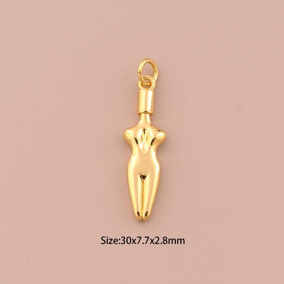 18K Gold Human Body Charms,Human Body Charms Pendants,Human Body Charm for DIY Jewelry Making Supply