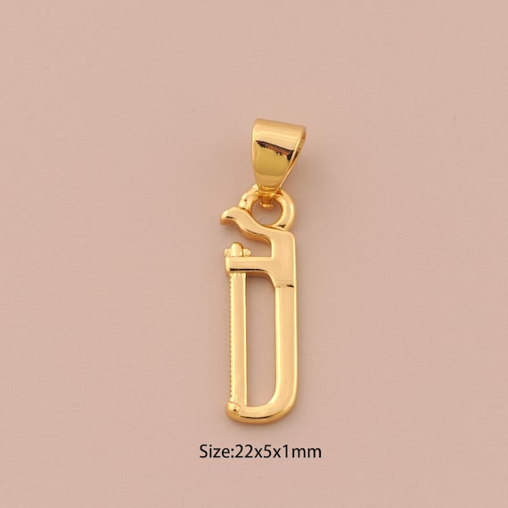 18K Gold Saw Charms,Saw Charms Pendants,Saw Charm for DIY Jewelry Making Supply