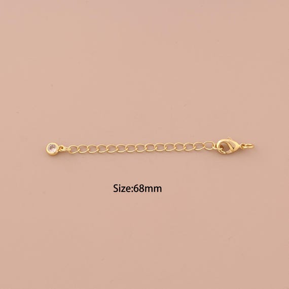 18K Gold Extension Chain,Round Chain,Extension Chain for DIY Jewelry Making Supply