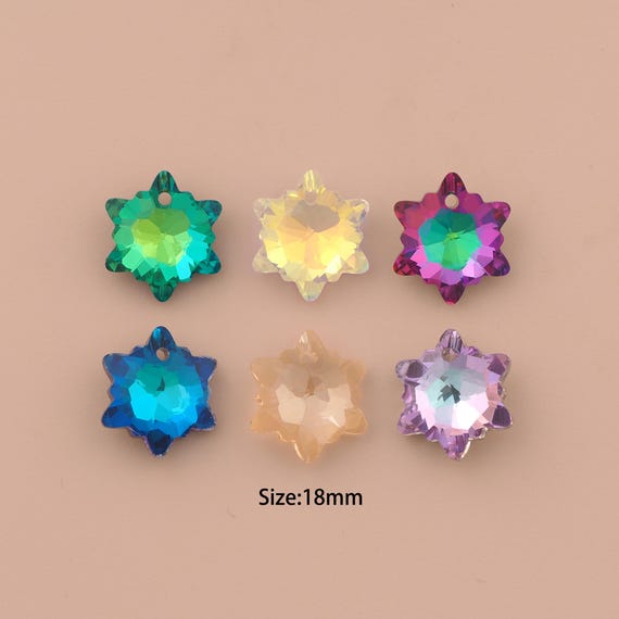 Edelweiss Crystal Pendant,Austrian Crystal,Made in Austria for DIY Jewelry Making Supply