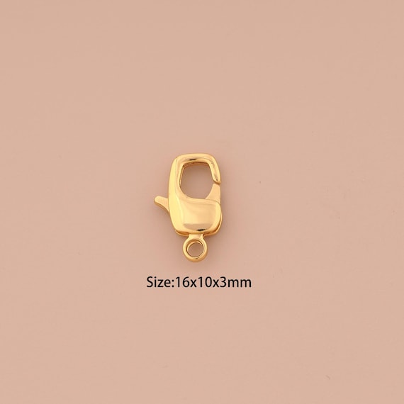 18K Gold Lobster Clasp,Spring Clasp,Snap Clasp for DIY Jewelry Making Supply