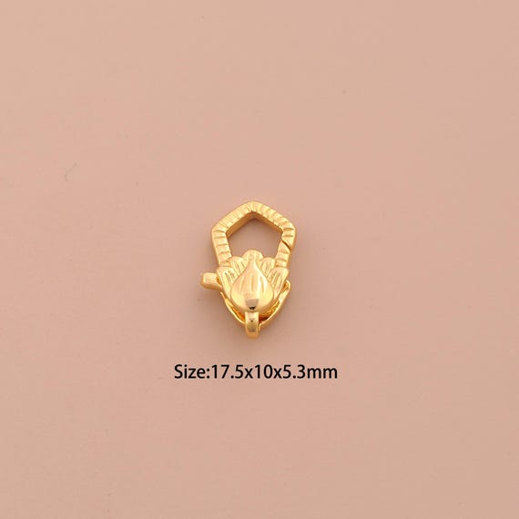 18K Gold Lobster Clasp,Spring Clasp,Claw Clasp for DIY Jewelry Making Supply