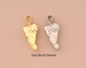 18K Gold Sneaker Charms,High Top shoe Charms Pendants,Shoe Charm for DIY Jewelry Making Supply