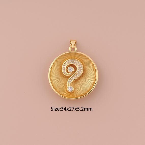 18K Gold Symbol Charms,CZ Pave Minimalist Charms Pendants,Symbol Charm for DIY Jewelry Making Supply