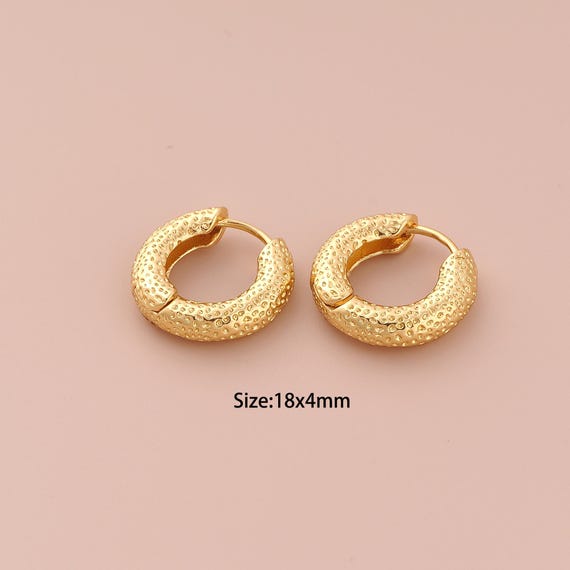 18K Gold Hoop Earrings,Hugging Hoop Earrings,Hoop Earrings,Hypoallergenic Hoop Earrings,Gift for Her