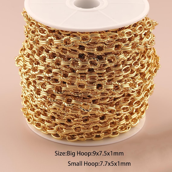 3.28 Feet 18K Gold Twist Chain,Special Chain,Semi-Finished Chain for DIY Jewelry Making Supply