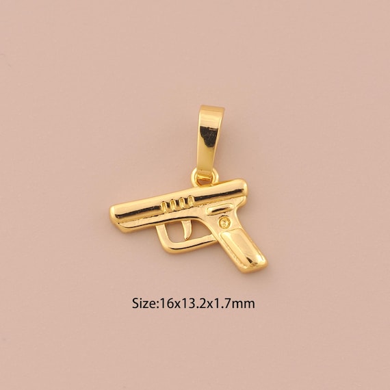 18K Gold Weapon Charms,Weapon Charms Pendants,Weapon Charm for DIY Jewelry Making Supply