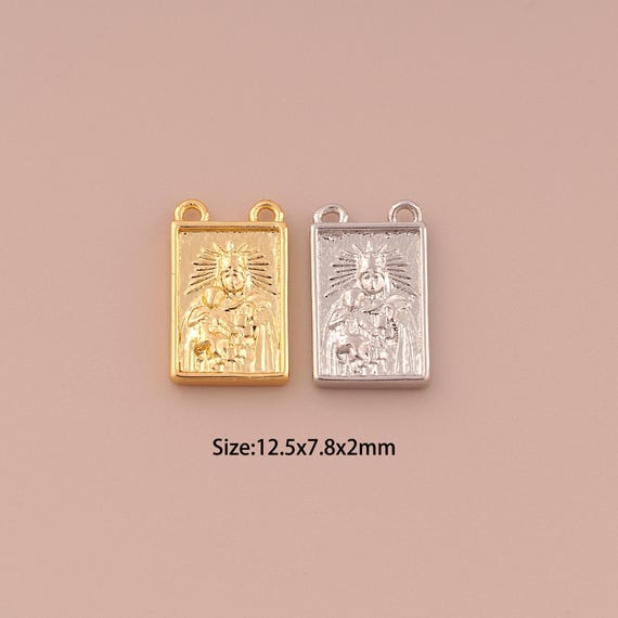 18K Gold Character Charms,Portrait Charms Pendants,Relief Charm for DIY Jewelry Making Supply
