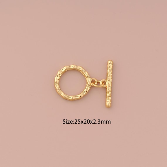 18K Gold OT Clasp,Minimalist Clasp,Necklace Clasp for DIY Jewelry Making Supply
