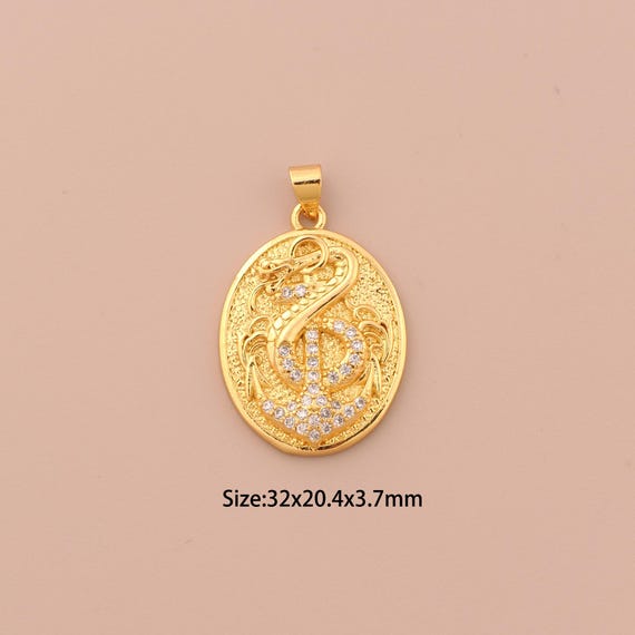 18K Gold Snake Charms,CZ Pave Animal Charms Pendants,Snake Charm for DIY Jewelry Making Supply