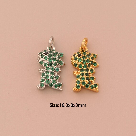 18K Gold Animal Charms,CZ Pave Minimalist Charms Pendants,Animal Charm for DIY Jewelry Making Supply