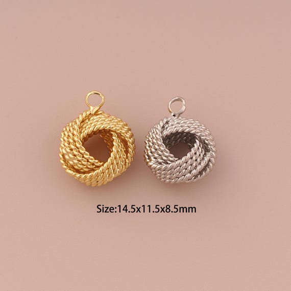 18K Gold Ball Charms,Minimalist Charms Pendants,Ball Charm for DIY Jewelry Making Supply