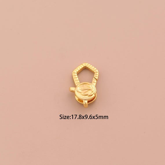 18K Gold Lobster Clasp,Spring Clasp,Leaf Clasp for DIY Jewelry Making Supply
