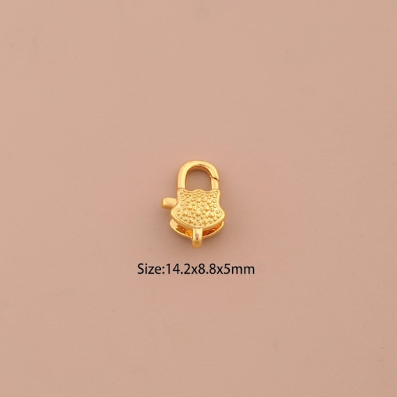 18K Gold Lobster Clasp,Spring Clasp,Claw Clasp for DIY Jewelry Making Supply