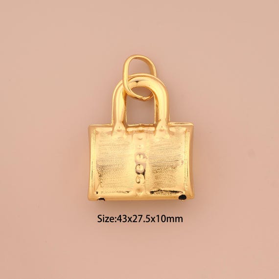 18K Gold Handbag Charms,Handbag Charms Pendants,Handbag Charm for DIY Jewelry Making Supply