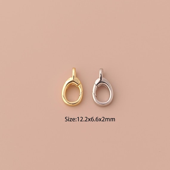 18K Gold Push Door Clasp,Snap Clasp,Snap Clasp for DIY Jewelry Making Supply