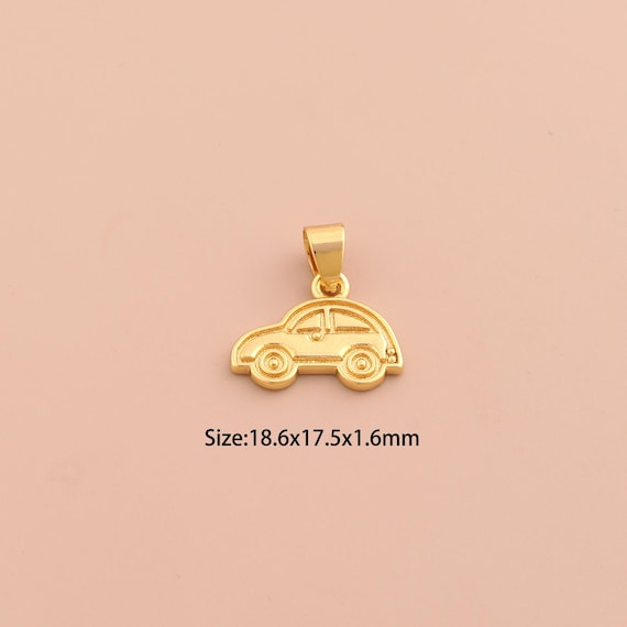 18K Gold Car Charms,Car Charms Pendants,Car Charm for DIY Jewelry Making Supply